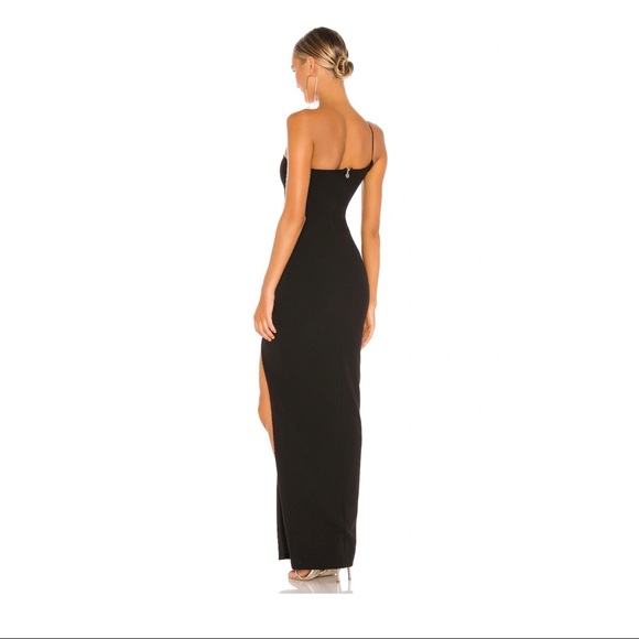 NWT Nookie Lust One Shoulder Gown in Black - Picture 4 of 5